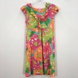 Vintage Lilly Pulitzer Pink, Orange & Green Dress, size Small